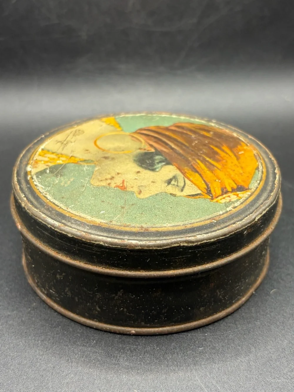 Vintage Henry Clive Beautebox Canco Tin Pola Negri, Silent Film Memorabilia